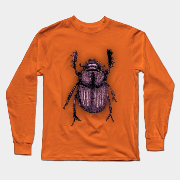 Bugs-2 Scarab Beetle Long Sleeve T-Shirt by Komigato